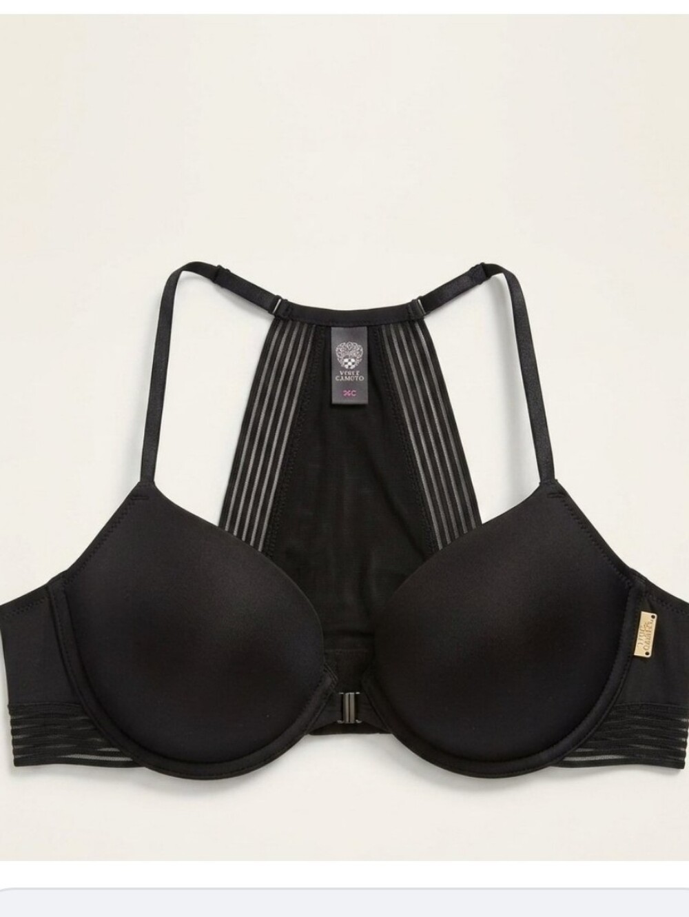 Vince Camuto Black Racerback Push-Up Bra 36C